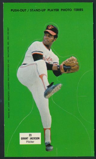 Grant Jackson Orioles 1973 Johnny Pro Push - Out Stand - Up Player Photo Series A24
