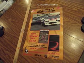 1989 Poster 24 Hours Of Watkins Glen Burger King Race Around The Clock Camaro