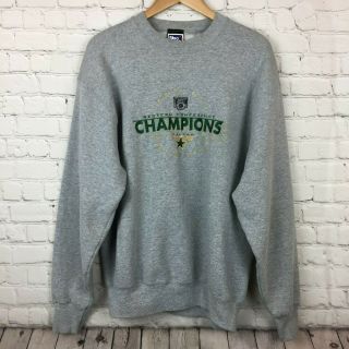Vintage Nike Dallas Stars Pullover Sweatshirt Large Gray Champions 1999 Nhl A1