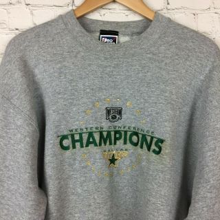 Vintage Nike Dallas Stars Pullover Sweatshirt Large Gray Champions 1999 NHL A1 2