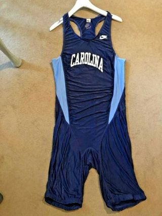 Vintage Nike Unc Tarheels Wrestling Singlet Suit Uniform Adult L Carolina Sports