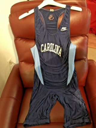 Vintage Nike UNC Tarheels Wrestling Singlet Suit Uniform Adult L Carolina Sports 2