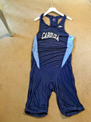 Vintage Nike UNC Tarheels Wrestling Singlet Suit Uniform Adult L Carolina Sports 3