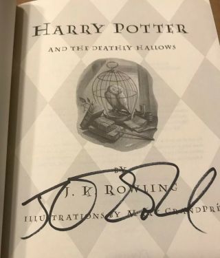 Jk Rowling Signed 1st Edition Harry Potter And The Deathly Hallows