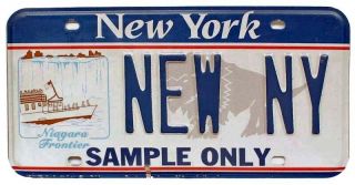 York Niagara Falls Sample Specialty License Plate,  Ny