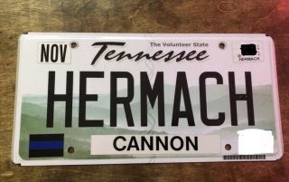 2007 Tennessee Base License Plate Vanity Mustang Mach 1 Her Mach Hermach