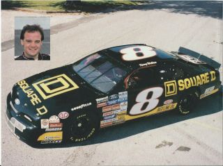 1994 Kenny Wallace 8 Nascar Busch Series " Square D " Postcard Blank Back