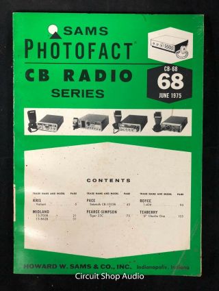 Sams Photofact / Cb Radio,  Cb - 68 / Midland,  Pace,  Pearce Simpson,  Royce