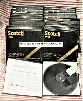 Scotch " Model 207 " 7.  2in (18cm) Open - Reel - Tapes Lknew From $8.  95ea P/u Or Ship