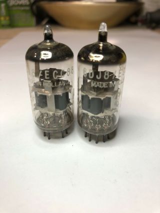 2 Vintage Amperex Ecc88 6dj8 Vacuum Tubes Holland