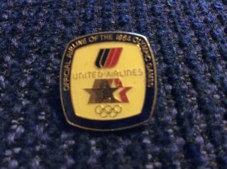 United Airlines 1984 Los Angeles Olympic Official Airline Games Tack Pin