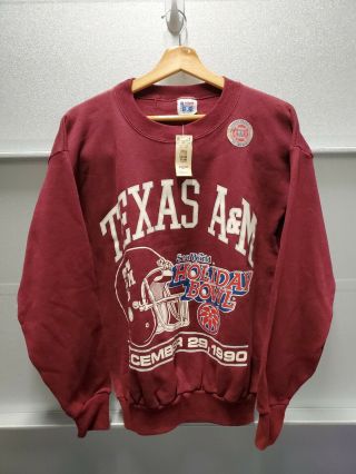 Vintage Cotton Bowl Classic Sweatshirt Texas A & M 1990 Xl 90s
