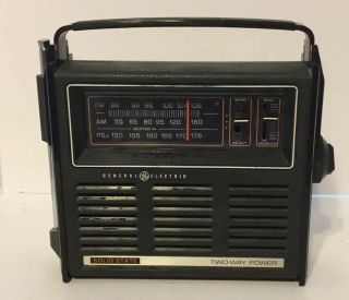Vintage General Electric 3 Band Radio Model 7 - 2910a Portable Radio