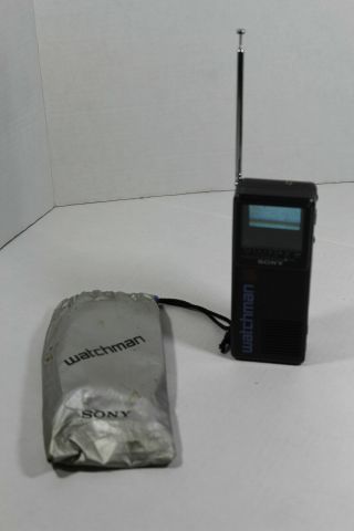 1980’s Sony Watchman With Pouch - Powers On - No Sound