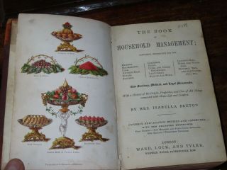 1870 The Book Of Household Management By Mrs Beeton Cook Cookery Beetons
