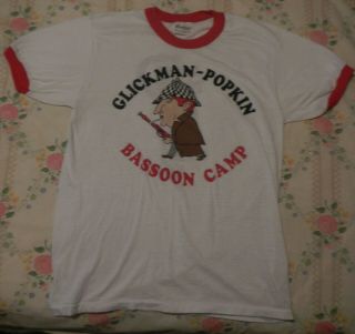 Vintage Post Nixon Glickman - Popkin Bassoon Camp Uni - Sex Size Medium T Shirt