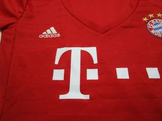 Womens Size M Adidas FC Bayern Munchen Soccer V - Neck Jersey T - Mobile Mia San Mia 3