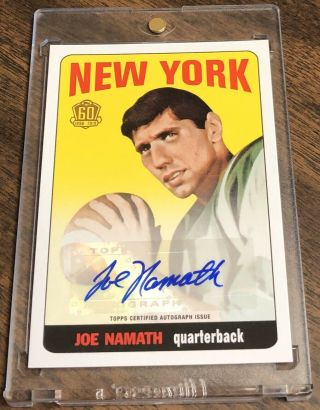 2015 Topps 60th Anniversary Rookie Reprint Autographs T60rajn Joe Namath