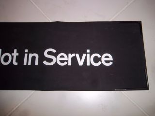 NYC SUBWAY SIGN R27 ROLL SIGN LARGE 24X9 NOT IN SERVICE URBAN TRANSIT ART N.  Y. 3