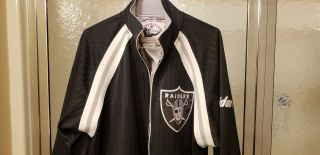 Mitchell Ness Oakland Raiders Throwback Style Jacket Nfl Mens Large
