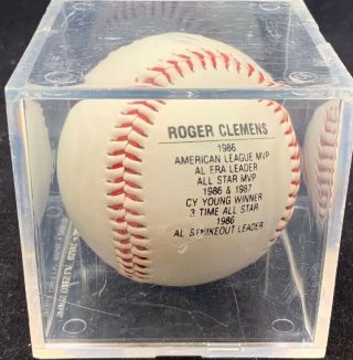 Fotoball Roger Clemens Baseball Red Sox Major League Baseball Memorial In Cube 3