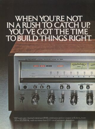 Pioneer SX - 1250 Stereo Receiver Ad & Lab Report 3
