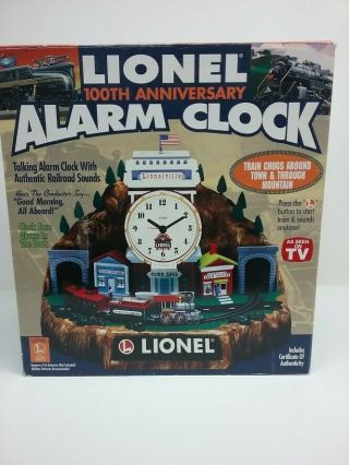 Lionel 100th Anniversary Talking Alarm Clock Authentic RR Sounds SEE VIDEO 3