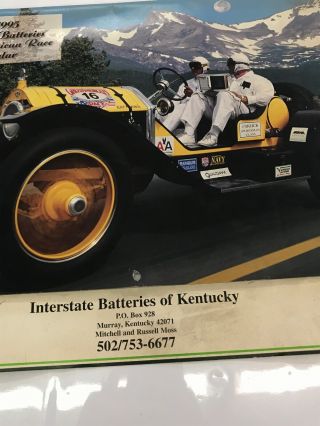 1995 Interstate Batteries Great American Race Automobile Calendar 3