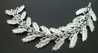 Stunning Vintage Estate Silver Tone Flower 7 3/8 " Bracelet G6n