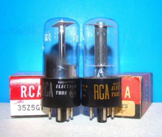 35z5gt Rca Nos Guitar Amplifier Vintage Vacuum Tubes 2 Valves 35z5gt Aa5