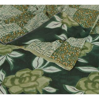 Sanskriti Vintage Saree Pure Georgette Silk Digital Printed Sari Craft Fabric