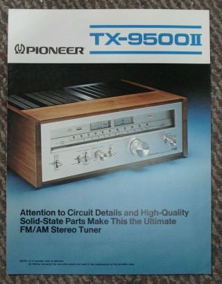 Vintage Pioneer Tx - 9500 Ii Specifications And Information