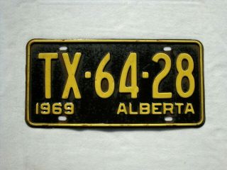 1969 Alberta Vintage License Plate Tx - 64 - 28