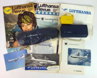 Vintage Lufthansa Airlines First Class Service Travel Package 1960s