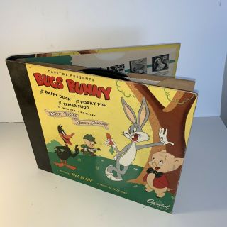 Vintage 1947 Mel Blanc Bugs Bunny Porky Pig 78rpm 3 Record Set Capitol Complete