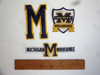 Vintage U Of M Michigan Wolverines Ncaa College Team Iron/sew On Patches