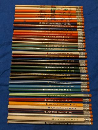 Vintage Sports Pencils (nfl,  Mlb,  Nba,  Ncaa)