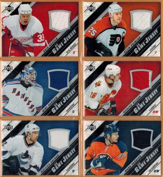2005 - 06,  UPPER DECK,  SERIES 1 & 2,  GAME JERSEY,  PICK FROM DROP - DOWN LIST 2