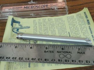 Vintage Dumaurier Microscope Magnifier Co.  Pocket Pen 20x No.  1352