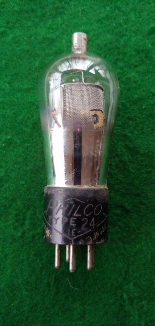 Vintage Philco Type 24 Vacuum Tube Tests 100 Strong Tube