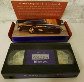 1999 Toyota Camry Solara Vhs Sales Video Tape Videotape Brochure Vintage Vtg