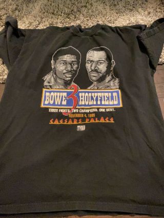 Bowe V Holyfield 3 T - Shirt Vintage Fight T - Shirt X Large