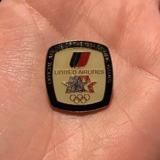 1984 La Olympic Games Olympics Team Usa Vtg United Airlines Lapel Tie Pin 