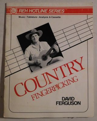 Country Fingerpicking David Ferguson Reh Vintage Book With Cassette Guitar
