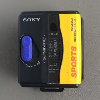 Sony Sports Walkman W Radio Tape Player Yellow