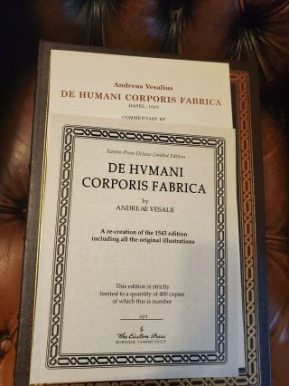 Easton Press De Hvmani Corporis Fabrica Limited Ed.  107 of 400 Limited Copies 3