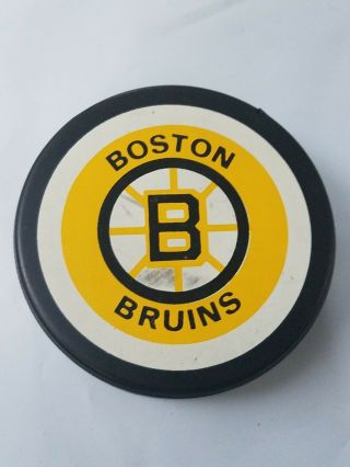 Boston Bruins Rare Vintage Ziegler General Tire Slug Nhl Official Game Puck