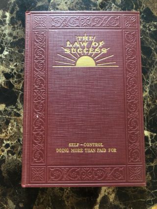 The Law Of Success By Napoleon Hill 1938 - 1st Ed - 3rd Pressing - Volume 5 -
