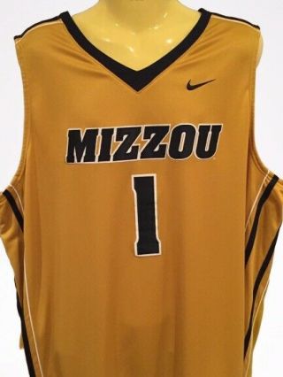 U Of Missouri Men’s Basketball Nike Team Jersey Mizzou 1 Size 2xl Length,  2