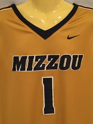U Of Missouri Men’s Basketball Nike Team Jersey Mizzou 1 Size 2XL Length,  2 2